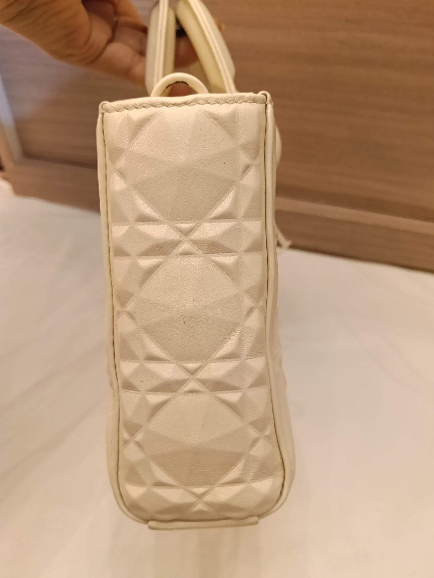 Dior Lady D'Joy Medium Cannage Diamond Latte 2022
