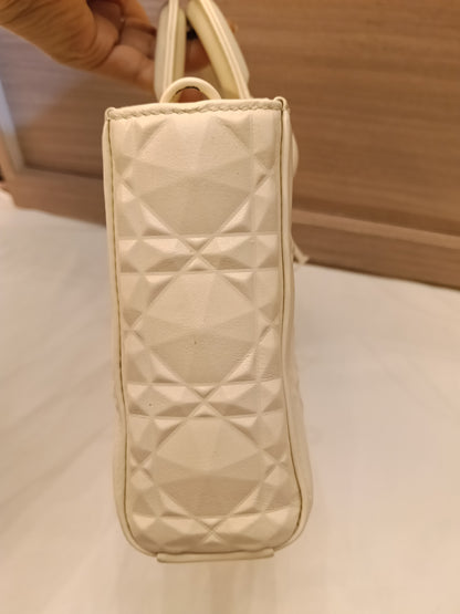 Dior Lady D'Joy Medium Cannage Diamond Latte 2022